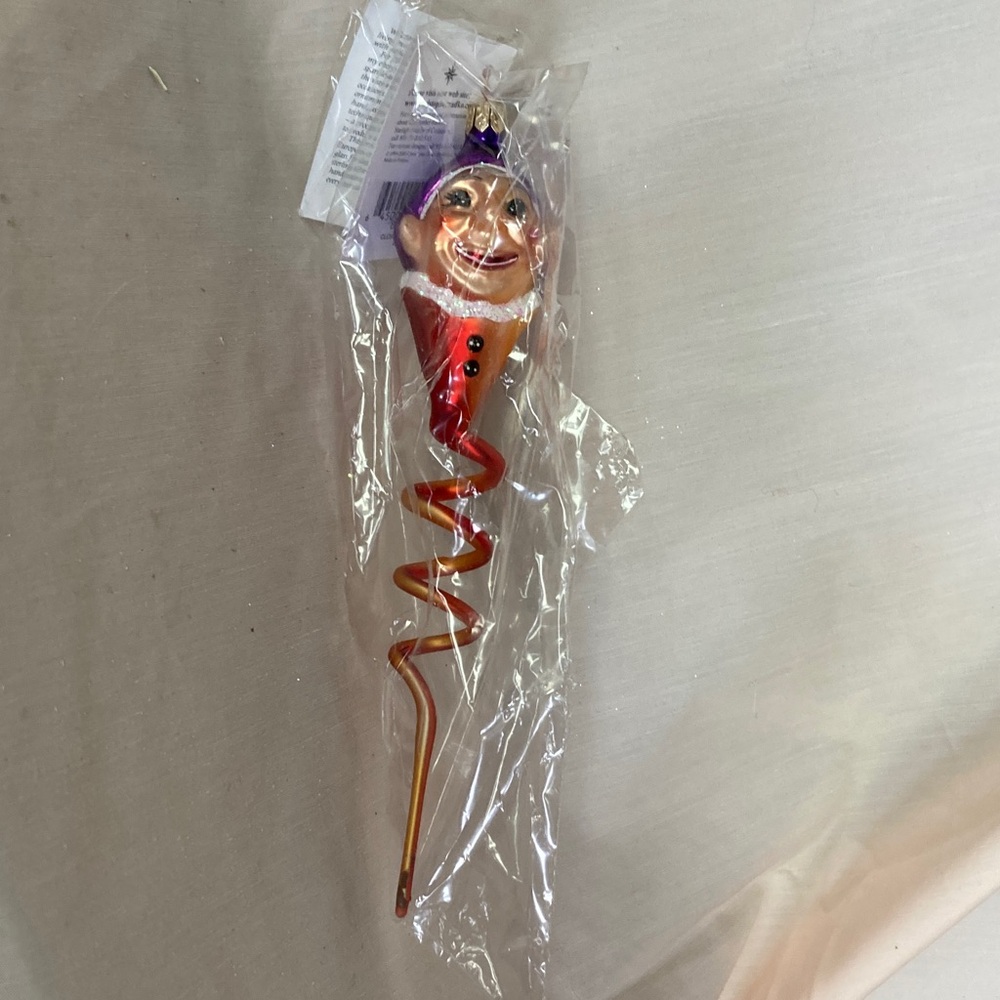 Radko Ornament 1989 Clown Snake 83A New old Stock # 89-060-70 swirly jester